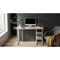 Стол письменный Кевин Ferrum-decor 75x120x60 Белый металл ДСП Кашемир 16 мм (FRD-108124)