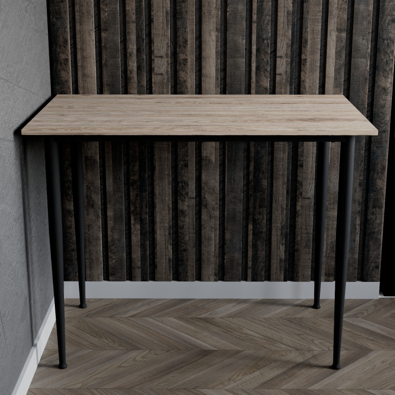 Універсальний стіл Prime Ferrum-decor 750x1000x700 Чорний метал ДСП Дуб Сан-Марино 16 мм (FRD-107654)