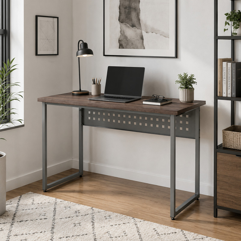 Стіл письмовий Майк Ferrum-decor 75x100x60 Сірий метал ДСП Дуб Кремона Канолло 32 мм (FRD-108194)
