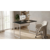 Стіл письмовий Майк Ferrum-decor 75x140x60 Білий метал ДСП Каштан Арвадонна 16 мм (FRD-108274)