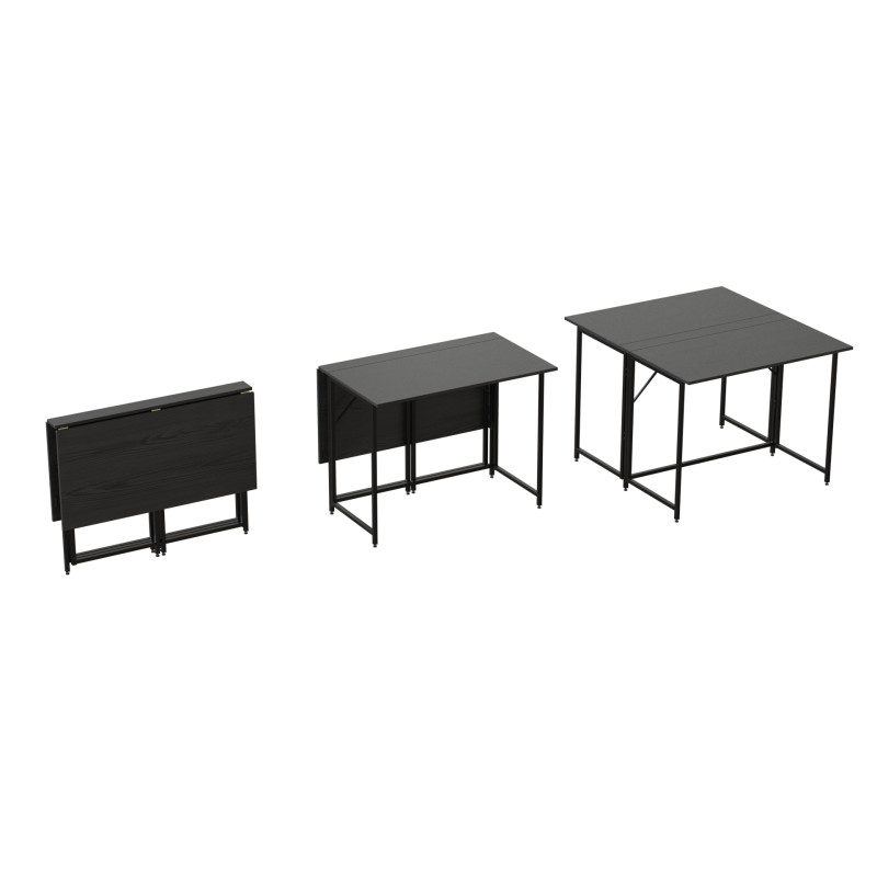 Стіл-книжка трансформер Морис 2 Ferrum-decor 750x1000x1100 Чорний метал ДСП ассорти (FRD-107324)
