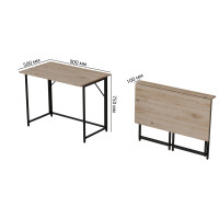 Стіл розкладний Морис 900 Ferrum-decor 750x900x500 Чорний метал ДСП Дуб Сан-Марино 16 мм (FRD-107314)