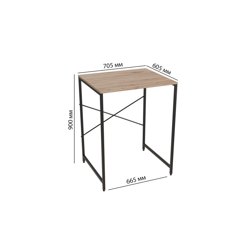 Стелаж-полиця Бафрум 401 Ferrum-decor для пральної машини 90x70,5x60,5 Чорний метал ДСП Дуб Сан-Марино 16 мм (FRD-107354)
