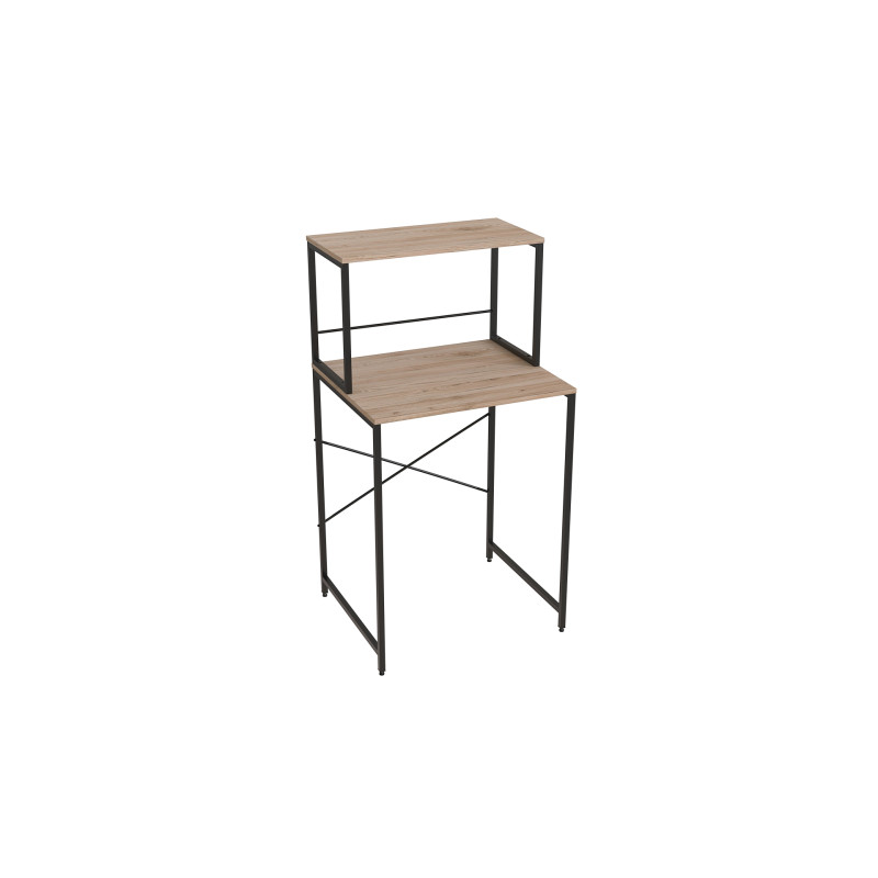 Стелаж-полиця Бафрум 402 Ferrum-decor для пральної машини 133,5x70,5x60,5 Чорний метал ДСП Дуб Сан-Марино 16 мм (FRD-107364)