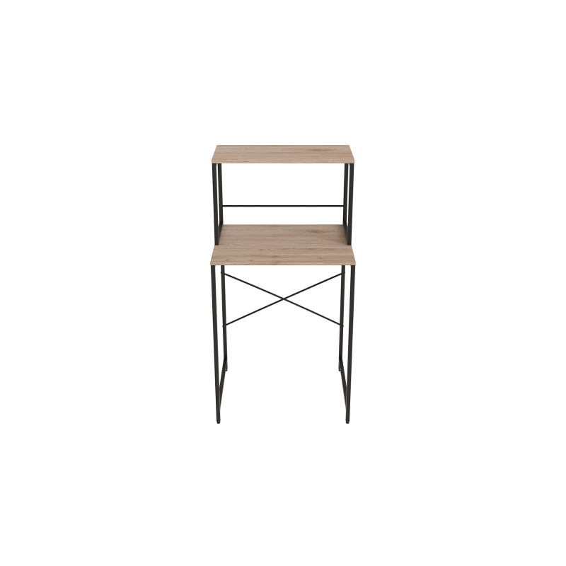 Стелаж-полиця Бафрум 402 Ferrum-decor для пральної машини 133,5x70,5x60,5 Чорний метал ДСП Дуб Сан-Марино 16 мм (FRD-107364)