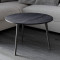 Журнальний круглий стіл OPTIMA 1 ніжки конусні Ferrum-decor 450x670x670 Чорний метал ДСП Каштан Арвадонна 16 мм (FRD-107534)