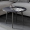 Журнальний круглий стіл OPTIMA 2 ніжки конусні Ferrum-decor 450x670x670 Чорний метал ДСП Каштан Арвадонна 16 мм (FRD-107544)