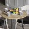 Круглий стіл OPTIMA 4 ніжки конусні Ferrum-decor 750x670x670 Чорний метал ДСП Дуб Евок Прибережний 16 мм (FRD-107564)