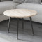 Журнальний круглий стіл OPTIMA 2 ніжки конусні Ferrum-decor 450x670x670 Чорний метал ДСП Дуб Сонома 16 мм (FRD-107474)