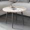 Журнальний круглий стіл OPTIMA 2 ніжки конусні Ferrum-decor 450x670x670 Чорний метал ДСП Дуб Сонома 16 мм (FRD-107474)
