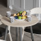 Круглий стіл OPTIMA 4 ніжки конусні Ferrum-decor 750x670x670 Чорний метал ДСП Дуб Сонома 16 мм (FRD-107454)