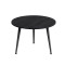 Журнальний круглий стіл OPTIMA 1 ніжки конусні Ferrum-decor 450x670x670 Чорний метал ДСП Каштан Арвадонна 16 мм (FRD-107534)