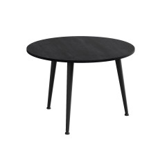 Журнальний круглий стіл OPTIMA 1 ніжки конусні Ferrum-decor 450x670x670 Чорний метал ДСП Каштан Арвадонна 16 мм (FRD-107534)