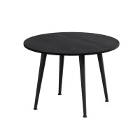 Журнальний круглий стіл OPTIMA 2 ніжки конусні Ferrum-decor 450x670x670 Чорний метал ДСП Каштан Арвадонна 16 мм (FRD-107544)