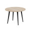 Журнальний круглий стіл OPTIMA 2 ніжки конусні Ferrum-decor 450x670x670 Чорний метал ДСП Дуб Сонома 16 мм (FRD-107474)