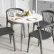 Круглий стіл OPTIMA 5 ніжки конусні Ferrum-decor 750x900x900 Чорний метал ДСП Дуб Сонома 16 мм (FRD-107484)