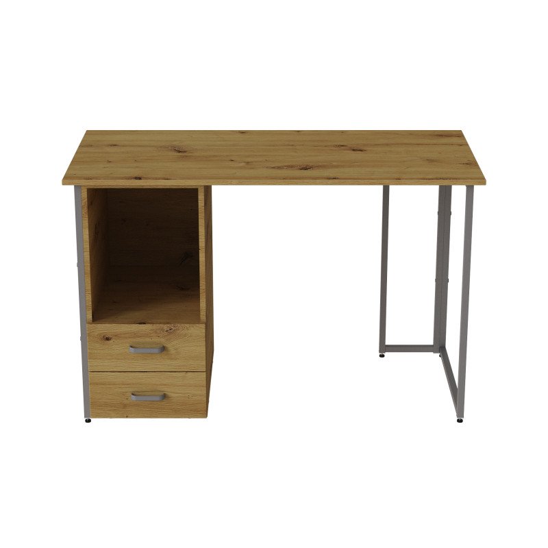 Комп'ютерний стіл Ferrum-decor Отто 75x140x60 сірий ДСП Дуб Артизан 32 мм (FRD-107014)