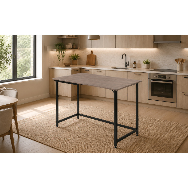 Стіл-трансформер розкладний Слай Ferrum-decor 75x90x50 Чорний метал ДСП Дуб Кремона Канолло 16 мм (FRD-107824)