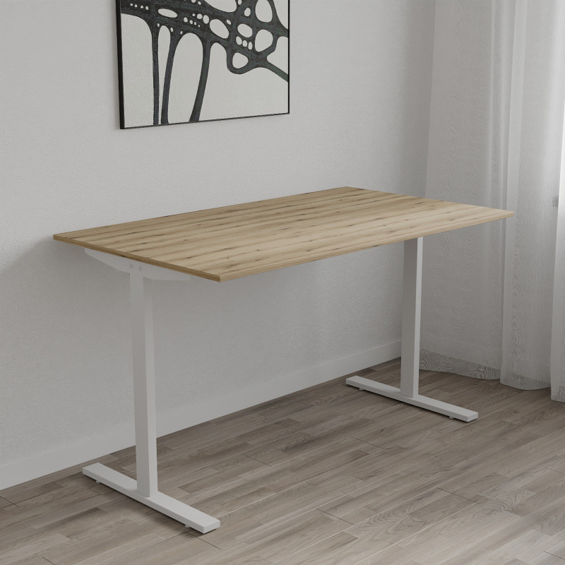 Стіл письмовий Space Ferrum-decor 750x1200x600 Білий метал ДСП Дуб Евок Прибережний 16 мм (FRD-107914)