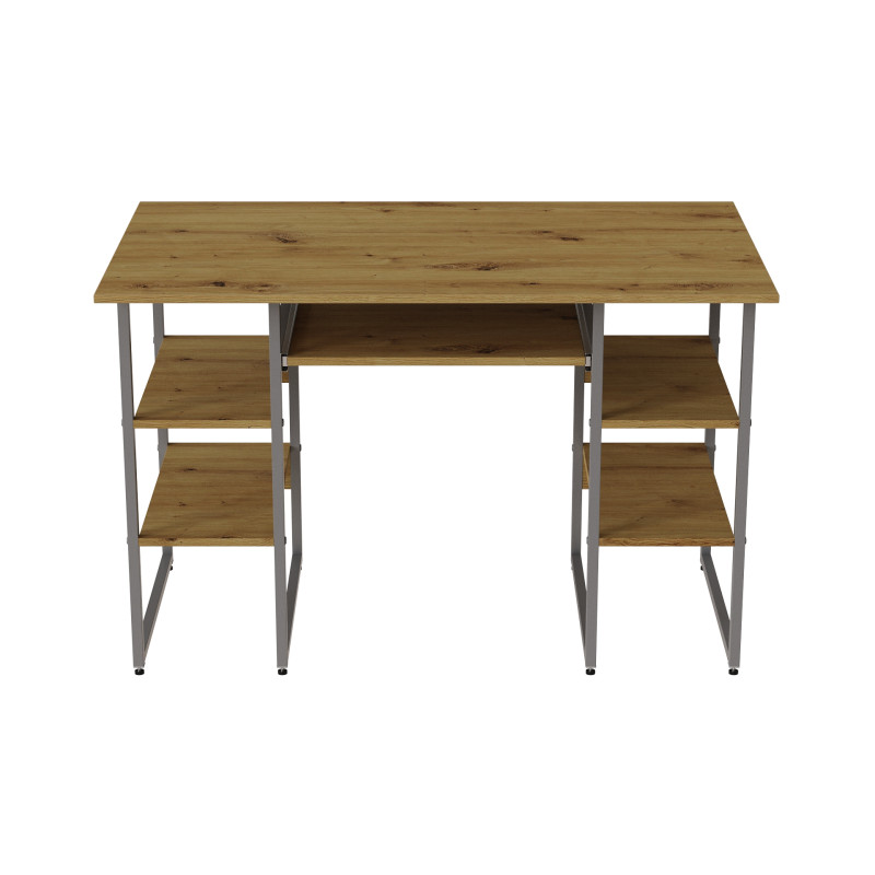 Комп'ютерний стіл Ferrum-decor Тім 75x140x60 сірий ДСП Дуб Артизан 32 мм (FRD-106954)