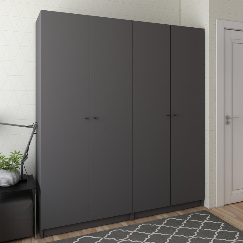 Шкаф для одежды Doros Промо Антрацит 2+2 ДСП 180х48х204 (42005333) (DRS-012163)