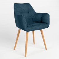 Обеденный стул Новый Стиль DASTER WOOD ALU (BOX-1) LN PL-13 (Синий) (NWS-121228)