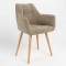 Стул на раме DASTER WOOD ALU (BOX-1) LN SORO-23 (Светло-бежевый) (NWS-121238)