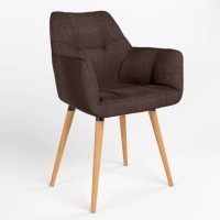 Обеденный стул Новый Стиль DASTER WOOD BLACK (BOX-1) LN PL-06 (Темно-коричневый) (NWS-121248)