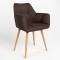Стул на раме DASTER WOOD BLACK (BOX-1) LN PL-06 (Темно-коричневый) (NWS-121248)