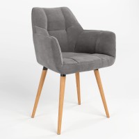 Обеденный стул Новый Стиль DASTER WOOD BLACK (BOX-1) LN SORO-93 (Серый) (NWS-121268)
