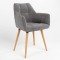 Стул на раме DASTER WOOD BLACK (BOX-1) LN SORO-93 (Серый) (NWS-121268)