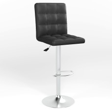 Барний стілець поворотний Новий Стиль RALPH HOKER CHROME (BOX) ECO-30 (Чорний) (NWS-124658)
