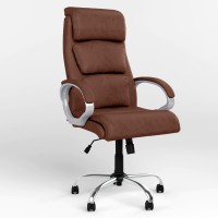 Крісло керівника поворотне Новий Стиль DELTA TILT CHR68 ECO-21 (Темно-коричневий) (NWS-125831)