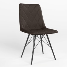 Обідній стілець Новий Стиль VERONIKA 4LX BLACK (BOX-4) LN ECO-31 (Темно-коричневий) (NWS-122462)