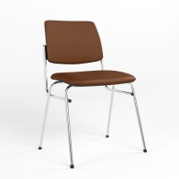 Стул офисный Новый Стиль ISIT CHROME V-19 (Коричневый) (NWS-127983)