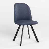 Стілець обідній Новий Стиль MILANA 4L BLACK (BOX-1) SMP ECO-22 (Синій) (NWS-128643)