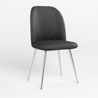 Стул обеденный Новый Стиль MILANA HN CHROME (BOX-1) LN ECO-30 (Черный) (NWS-128763)