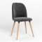 Стул на раме MILANA WOOD BLACK (BOX-1) LN SORO-95 (Темно-серый) (NWS-128873)