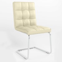 Стілець обідній Новий Стиль RALPH CHROME CF (BOX-2) ECO-07 (Світло-бежевий) (NWS-129083)