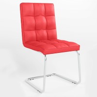 Стілець обідній Новий Стиль RALPH CHROME CF (BOX-2) ECO-90 (Червоний) (NWS-129093)