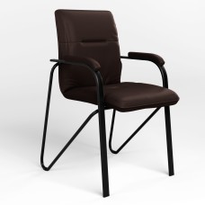 Стілець для відвідувачів Новий Стиль SAMBA BLACK (BOX-4) (S) ECO-31 (Темно-коричневий) (NWS-129193)