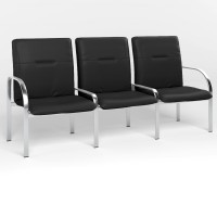Модуль трехместный для посетителей Новый Стиль STAFF-3 ECO-30 (Черный) (NWS-129383)