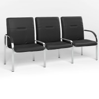 Модуль трехместный для посетителей Новый Стиль STAFF-3(S) ECO-30 (Черный) (NWS-129393)