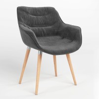 Обеденный стул Новый Стиль VENSAN WOOD ALU (BOX-2) SORO-95 (Темно-серый) (NWS-129633)