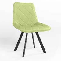 Обеденный стул Новый Стиль NICOLE 4L BLACK (BOX-1) SQR ECO-45 (фисташковой) (NWS-121795)