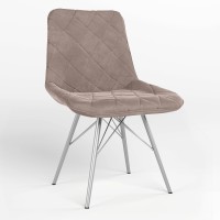 Обеденный стул Новый Стиль NICOLE 4LX ALU (BOX-1) SQR PUMA-09 (Бледно-розовый) (NWS-121625)