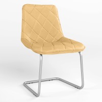Обідній стілець Новий Стиль NICOLE CF ALU (BOX-1) SQR ECO-01 (Бежевий) (NWS-121565)