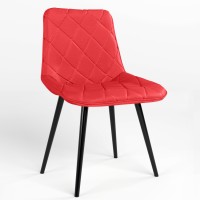 Обідній стілець Новий Стиль NICOLE HN BLACK (BOX-1) SQR ECO-90 (Червоний) (NWS-121935)