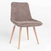 Обеденный стул Новый Стиль NICOLE WOOD ALU (BOX-1) SQR PUMA-09 (Бледно-розовый) (NWS-121965)