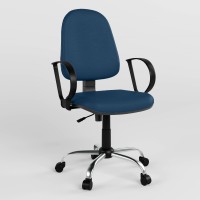 Крісло офісне поворотне Новий Стиль JUPITER GTP CHR (FREESTYLE) P V-15 (Синій) (NWS-124136)
